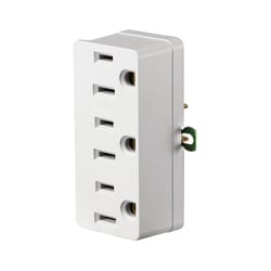 Leviton Grounded 3 outlets Outlet Adapter 1 pk