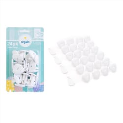 Regalo White Plastic Outlet Safety Plugs 24 pk