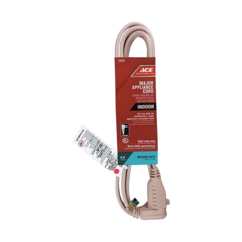 Ace 14/3 SPT3 125 V 6 ft. L Appliance Cord Ace Hardware