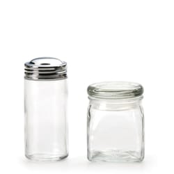 RSVP International Endurance Clear Glass/Plastic/Stainless Steel Spice Jars 3 oz