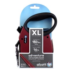 Alcott Red Adventure Plastic Dog Retractable Leash X-Large