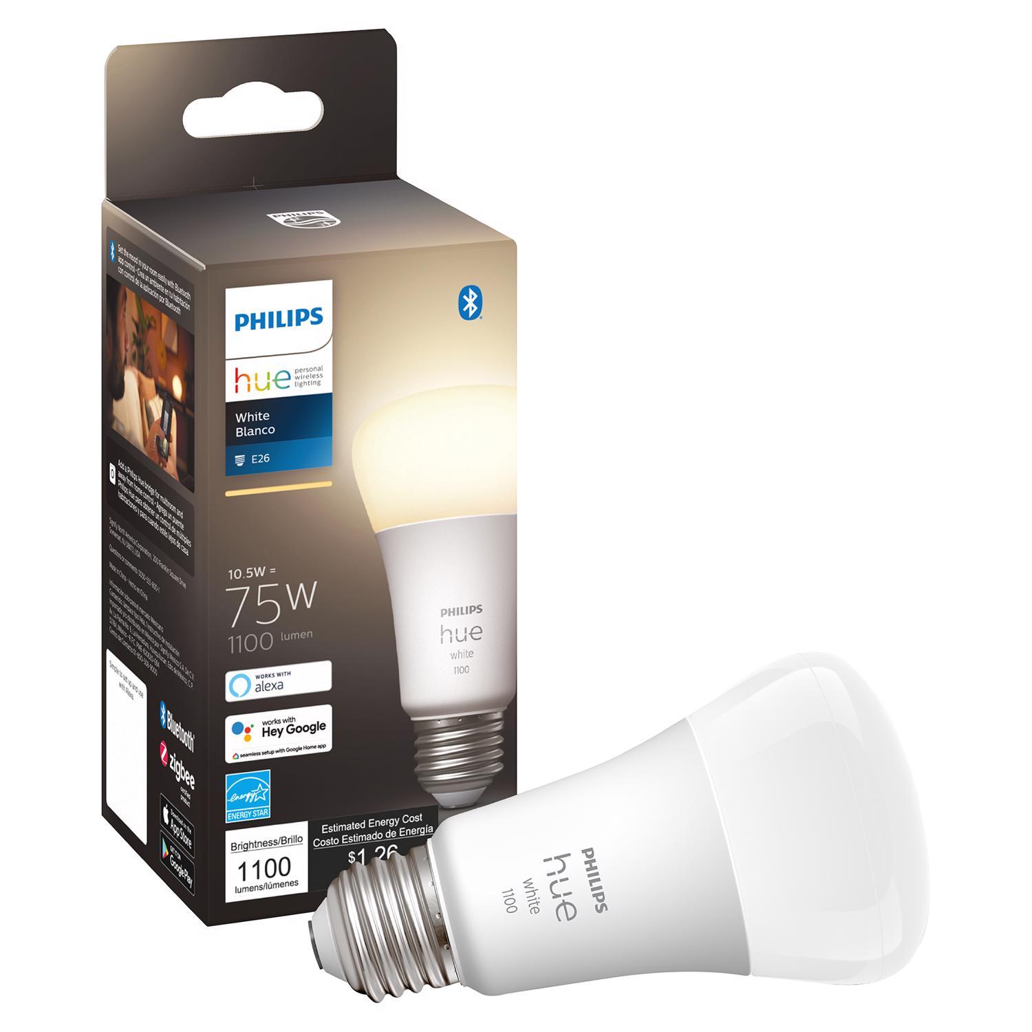 Photos - Light Bulb Philips A19 E26  Smart-Enabled LED Bulb Color Changing 75 Watt Equ (Medium)