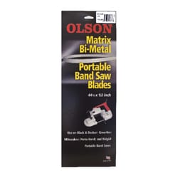 Olson 44.9 in. L X 0.5 in. W Bi-Metal Portable Band Saw Blade 14 TPI Regular teeth 3 pk