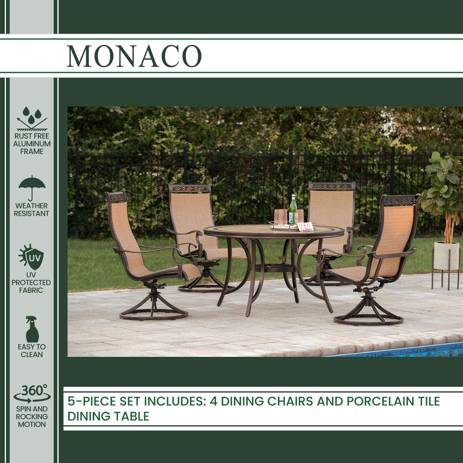 Hanover monaco 5 piece dining deals set