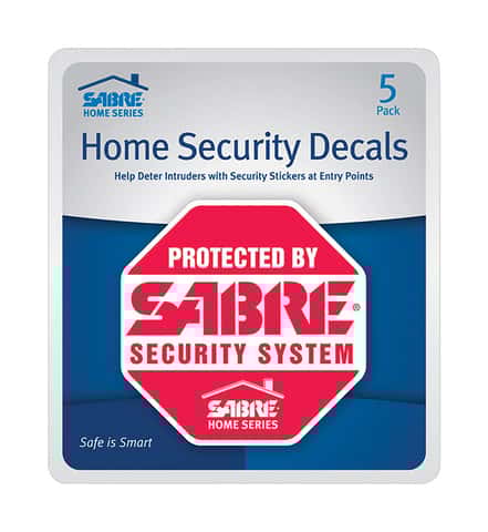 Sabre Red Plastic Home Security Decals Sabre Red Plastic Home Security Decals