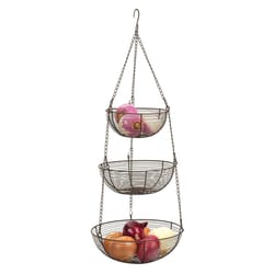 RSVP International Bronze Steel 3-Tier Hanging Baskets