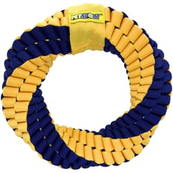 Petsport Twisted Chews Blue/Orange Cotton Giant Infinity Ring Dog Toy Medium/Large 1 pk