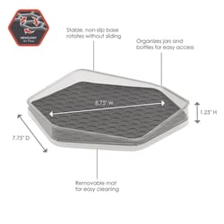 Spectrum Hexa 1.25 in. H X 7.75 in. W X 8.75 in. L Clear Lazy Susan
