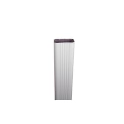 Spectra Metal 2 in. H X 3 in. W X 10 ft. L White Aluminum A to B Downspout