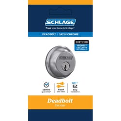 Schlage Satin Chrome Zinc Double Cylinder Deadbolt