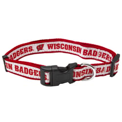 Pets First Wisconsin Badgers Wisconsin Badgers Wisconsin Badgers Nylon Dog Collar Medium