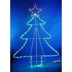 Celebrations LED Multi 40 in. Christmas Tree Yard Decor