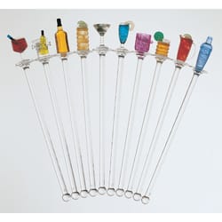 Prodyne Multicolored Acrylic Happy Hour Swizzle Sticks