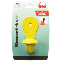 FENIX SmartHook 3.5 in. L Powder Coated Yellow Steel Contemporary Hook 15 lb. cap. 1 pk