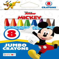 Bendon Disney Junior Washable Assorted Color Crayons 8 pk