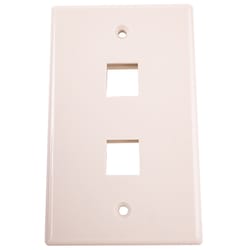 Monster Just Hook It Up Almond 2 gang Plastic Keystone Wall Plate 1 pk