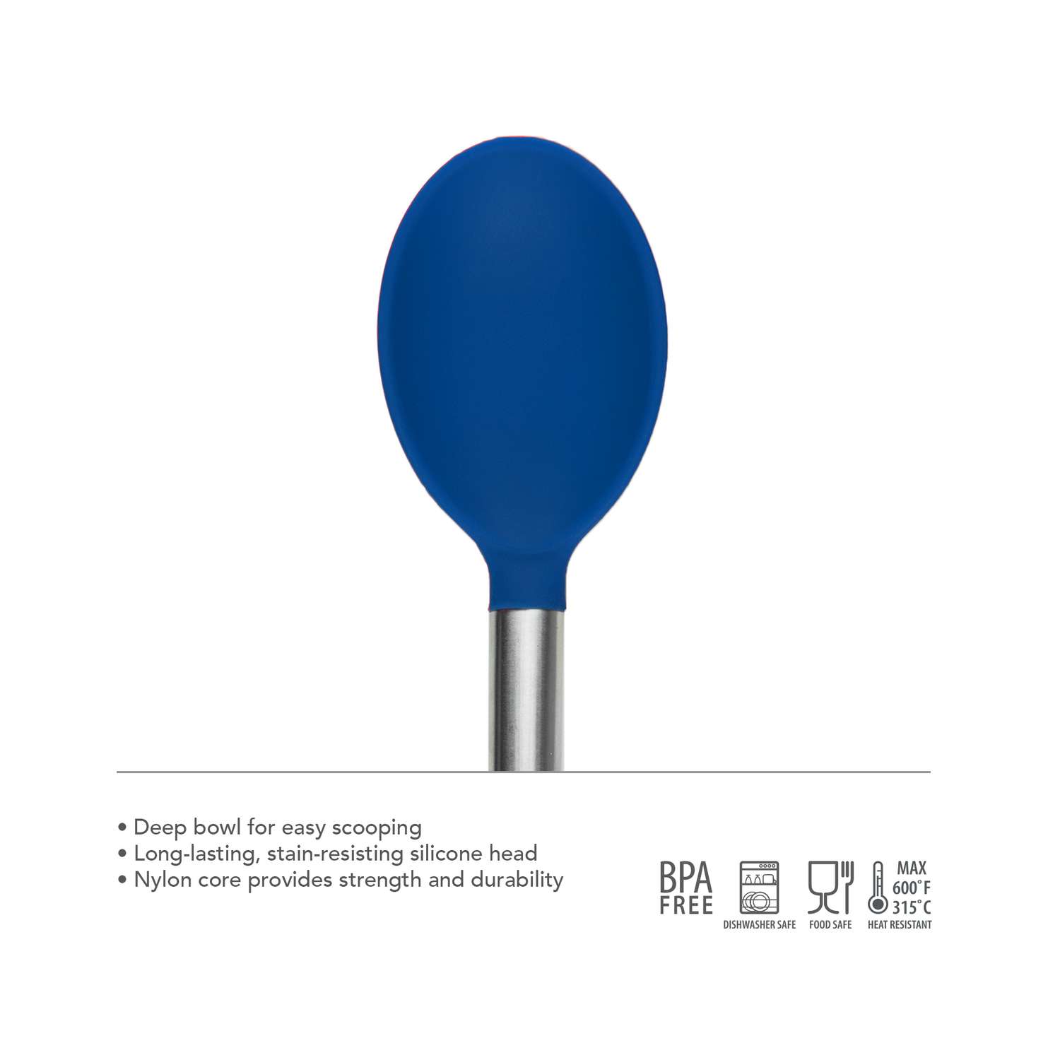 Tovolo Charcoal Silicone Mixing Spoon, One Size (Pack of 1)