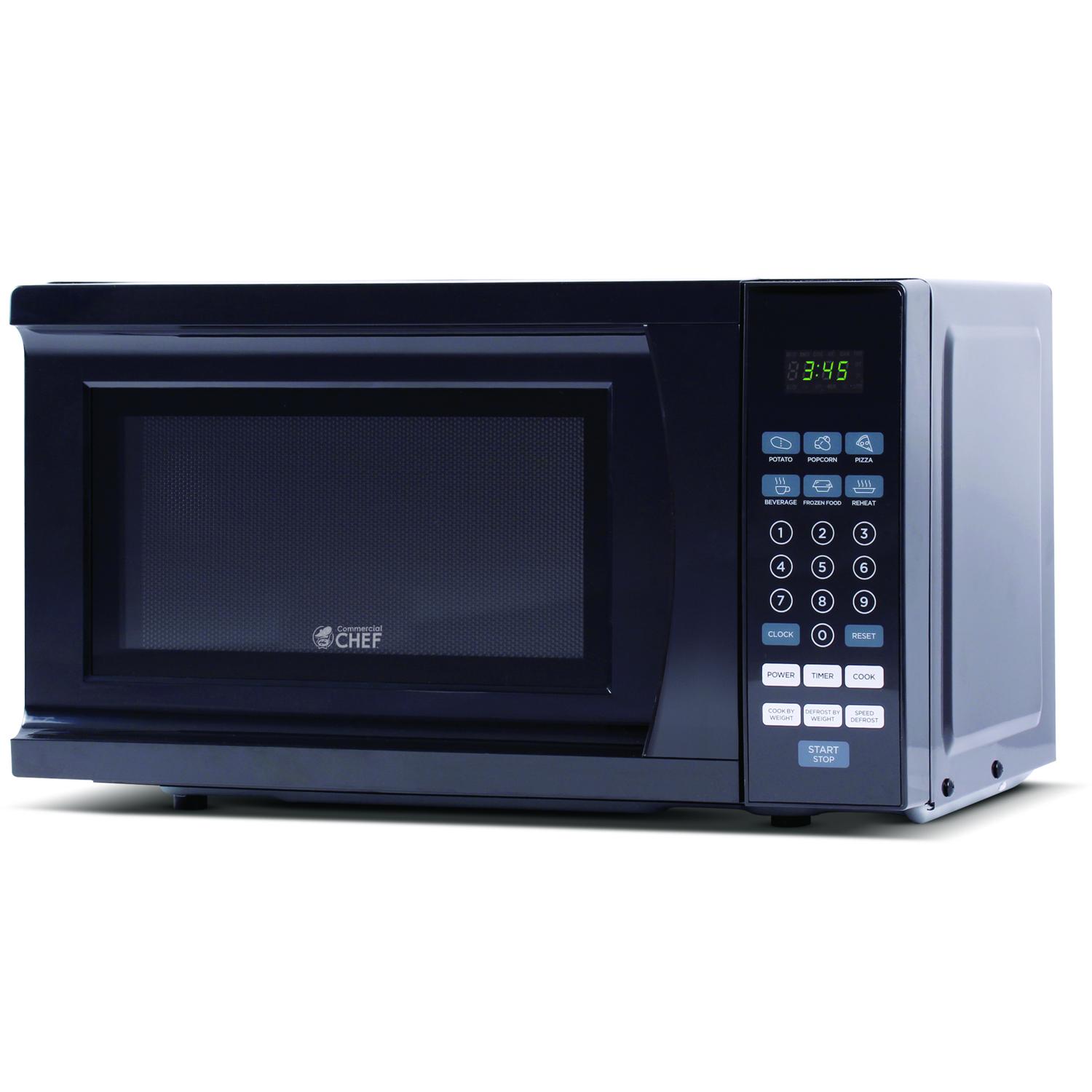 Commercial Chef 0.7 cu ft Black Microwave 700 W Sansujyuku sansujyuku.com
