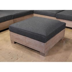 Signature Design by Ashley Ashley Citrine Park Brown Wood Frame Casual Ottoman Black