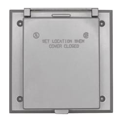 Sigma Engineered Solutions Square Die-Cast Metal 2 gang 4.57 in. H X 2.83 in. W 20/50 Amp Receptacle