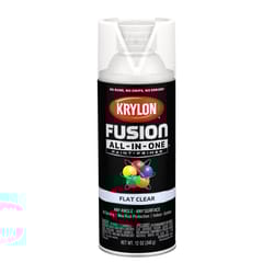 Krylon Fusion All-In-One Flat Clear Paint+Primer Spray Paint 12 oz