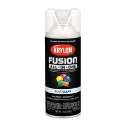 Krylon Fusion All-In-One Flat Clear Paint+Primer Spray Paint 12 oz