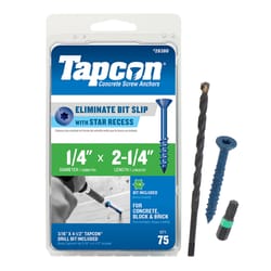 Tapcon 2-1/4 in. L Star Flat Head High/Low Concrete Screws