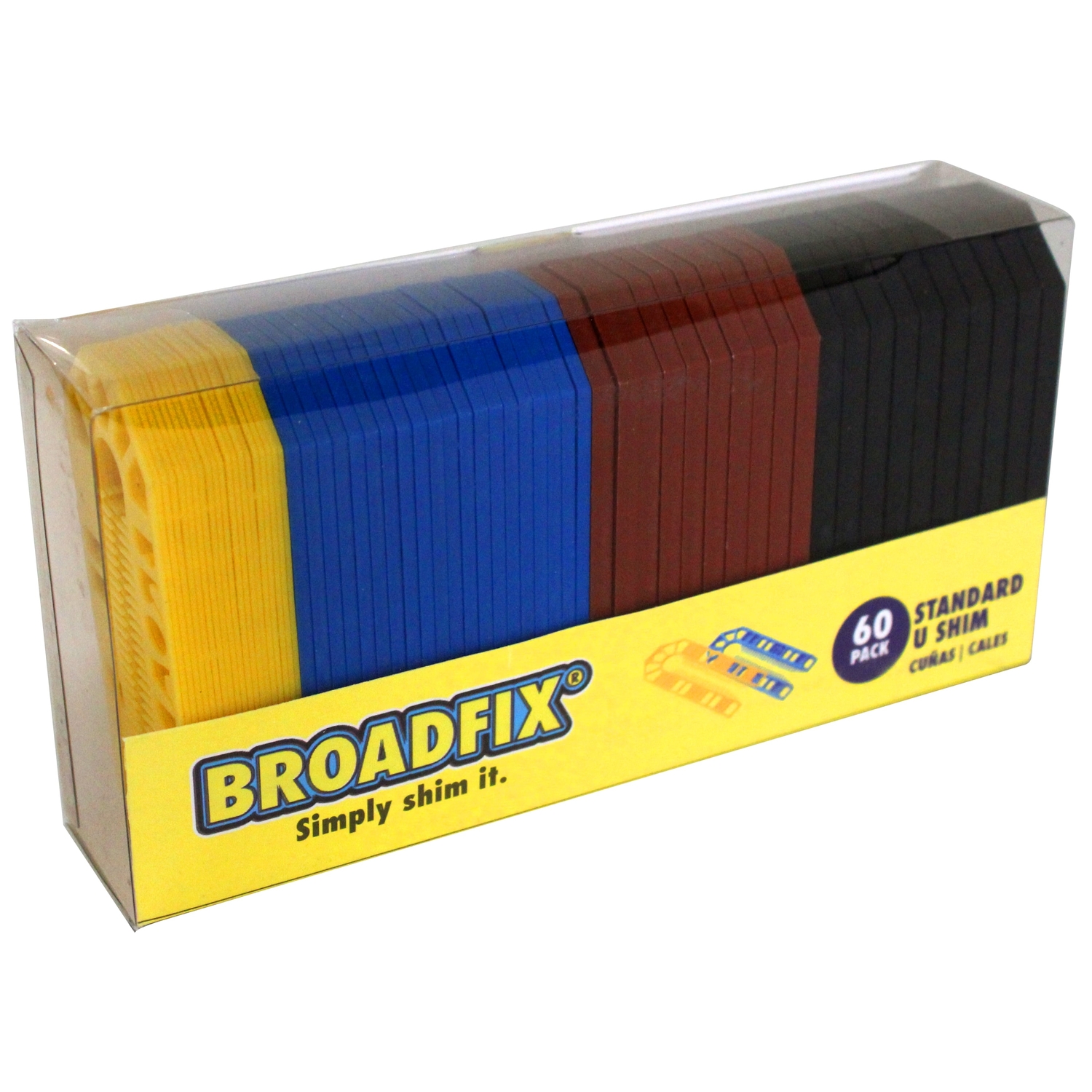 Broadfix 1.8 in. W X 8 in. L Plastic U Shims 60 pk -  STU60A-US