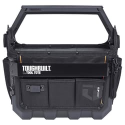 ToughBuilt 16 in. W X 11.02 in. H Polyester Tool Tote 24 pocket Black 1 pc