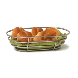 Spectrum Euro 7 in. L X 12.5 in. W X 3.5 in. H Silver Bread Basket