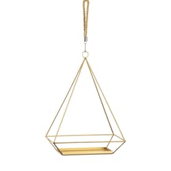 Summerfield Terrace Gold Iron 17.75 in. H Prism Plant Hanger 1 pk