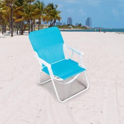 Wave Beach 1-Position Blue Waves Beach Folding Chair