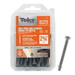 Teks No. 12 X 2-3/4 in. L Phillips Flat Head Coarse Construction Screws