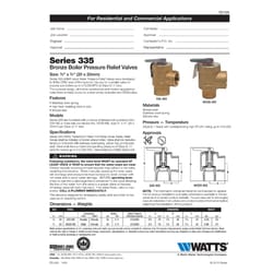 Watts 3/4 in. FNPT Brass Pressure Relief Valve 3/4 in. FNPT 1 pc