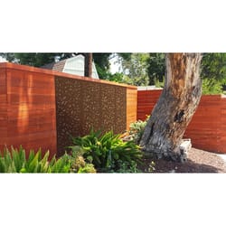 Modinex 72 in. H X 36 in. L Wood Poly Composite Garden Decorative Fence Panel Espresso