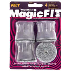 Magic Fit Magic Sliders Gray Push-On Felt Sliding Discs 4 pk