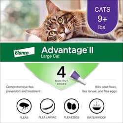 Bayer Advantage II Liquid Cat Flea Drops Imidacloprid/Pyriproxyfen 0.108 oz