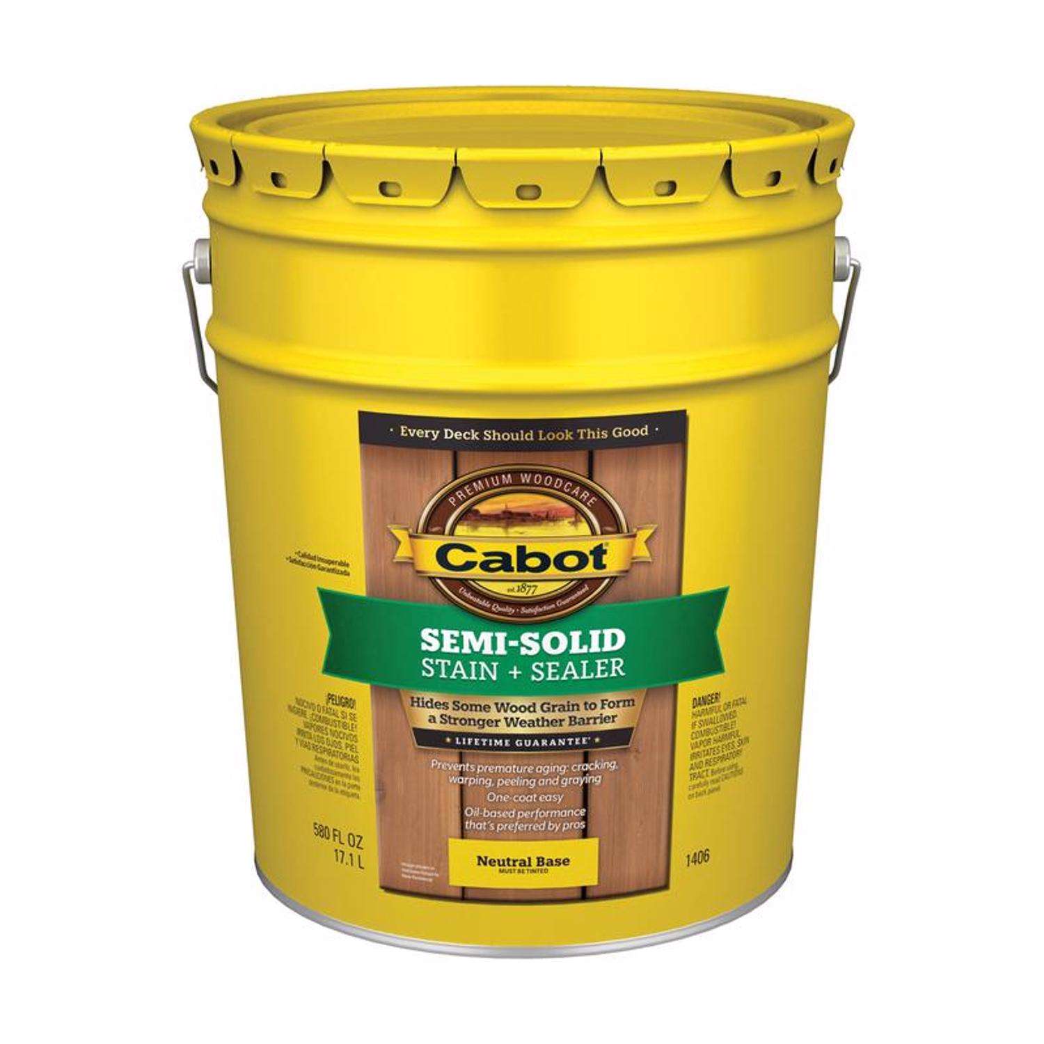 Cabot SemiSolid SemiSolid Tintable Neutral Base OilBased Alkyd