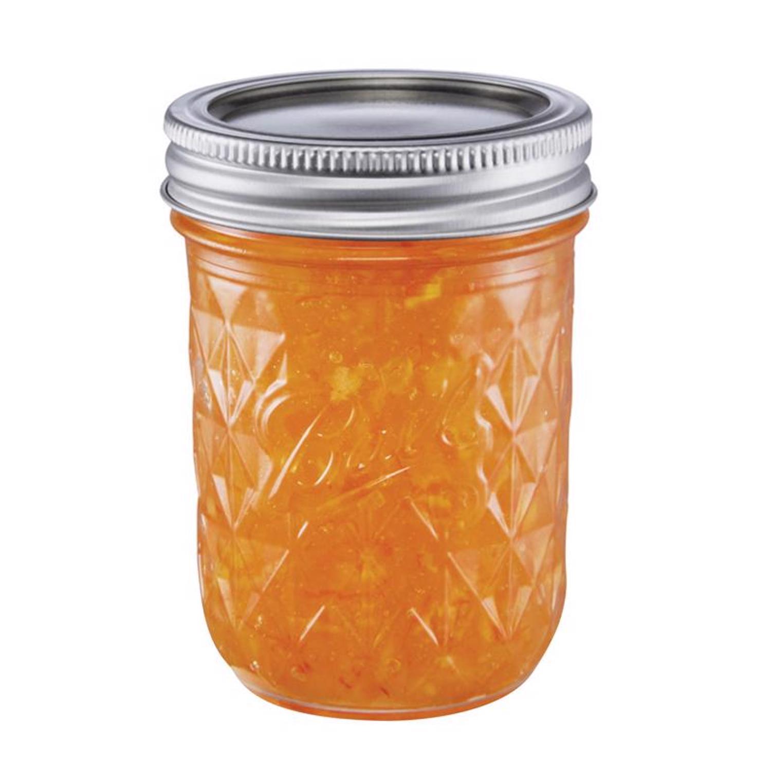 Ball Quilted Crystal Regular Mouth Jelly Jar 8 oz