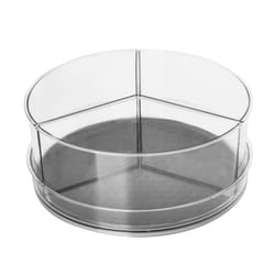 Spectrum Hexa Clear/Gray Plastic/Silicone Lazy Susan with Removable Bins