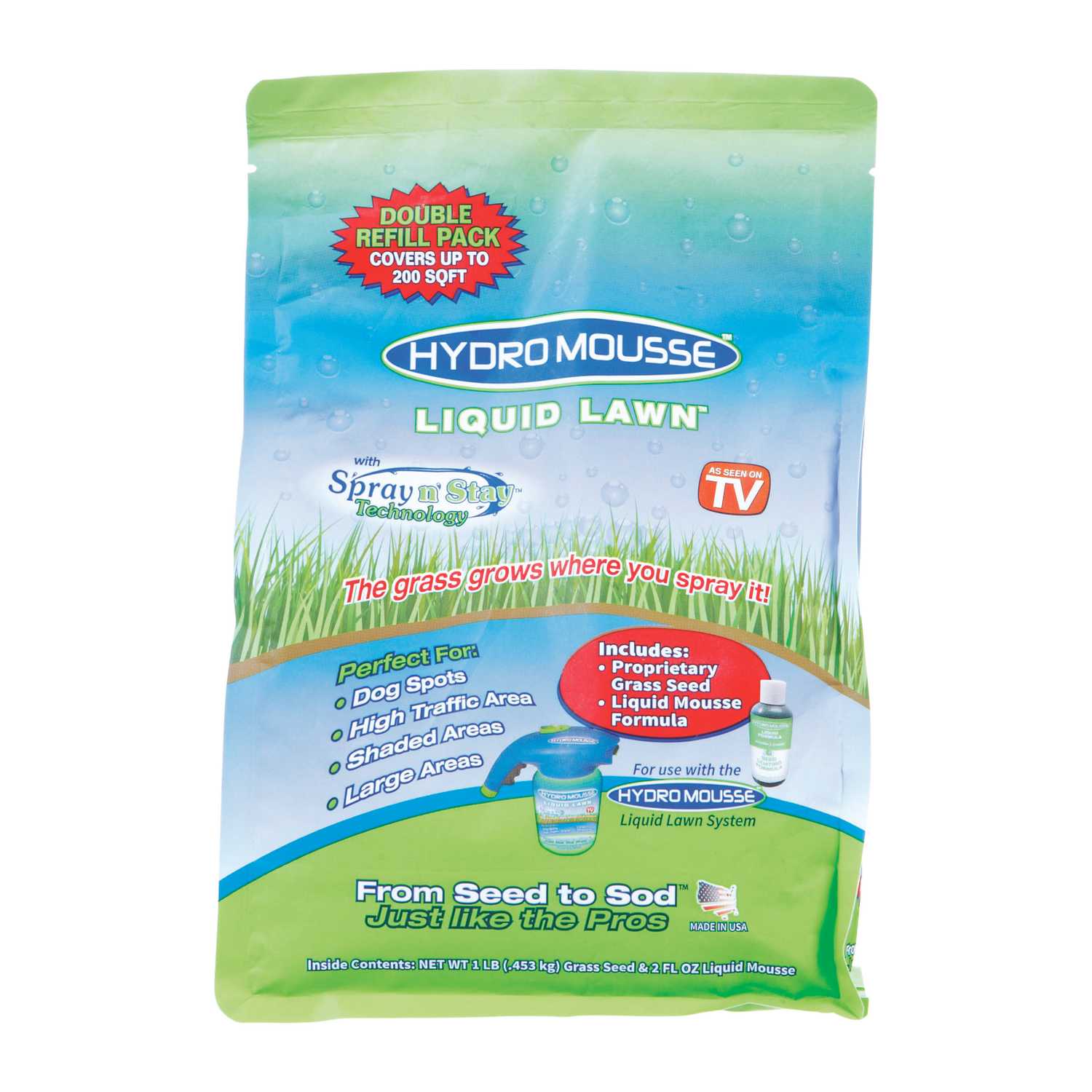 Hydro Mousse Liquid Lawn As Seen on TV Fescue Blend Grass Seed 1 lb