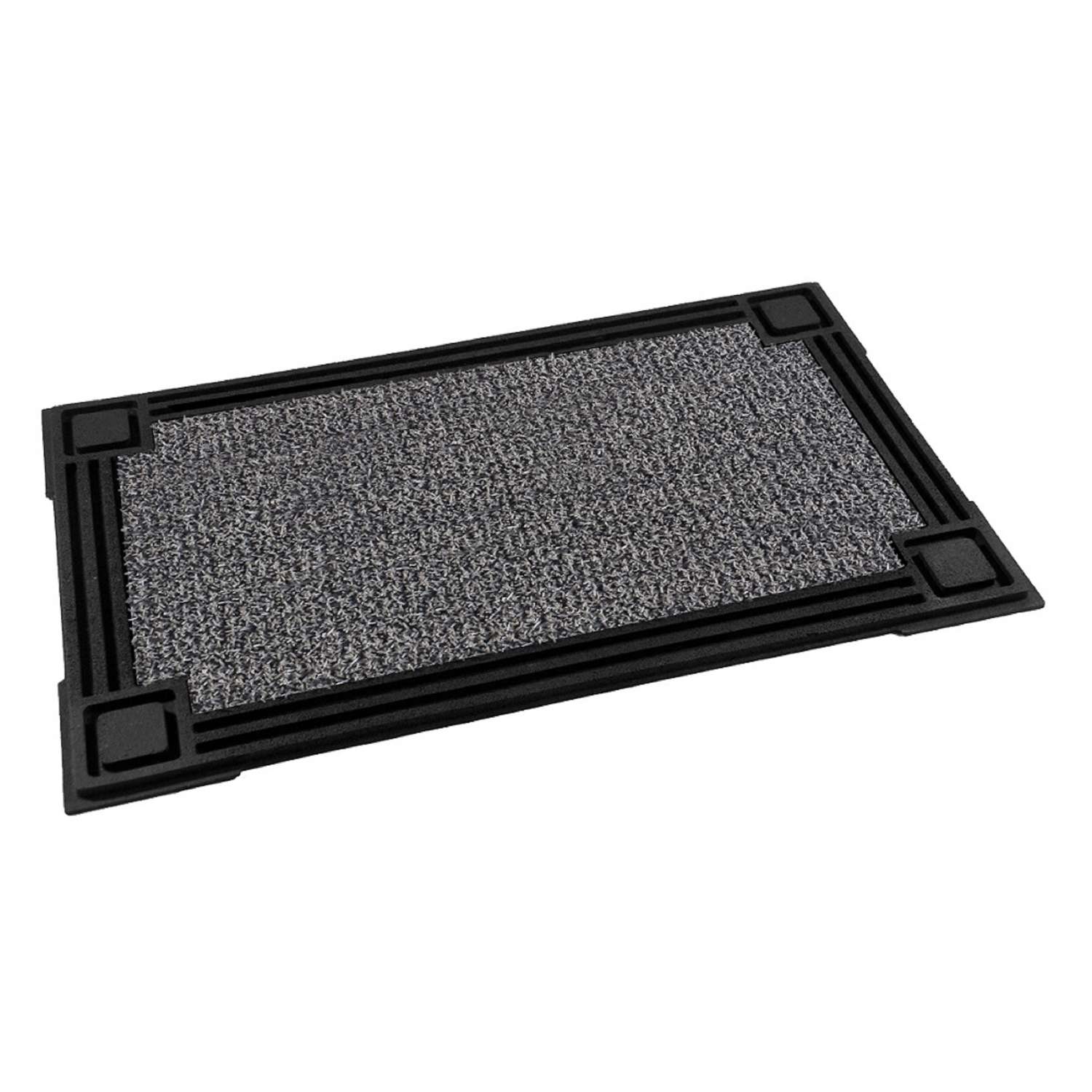 GrassWorx 18 in. L X 30 in. W Black/Gray Capitol AstroTurf Floor Mat
