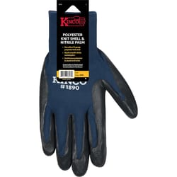 Kinco Men's Indoor/Outdoor Knit Wrist Cuff Gloves Navy L 3 pair