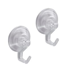 iDesign 2.8 in. H X 2 in. W X 2 in. L Clear Robe Hook