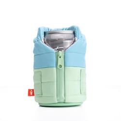 Puffin Drinkwear The Puffy Vest 12 oz Blue Polyester Seafoam & Crater Can Holder