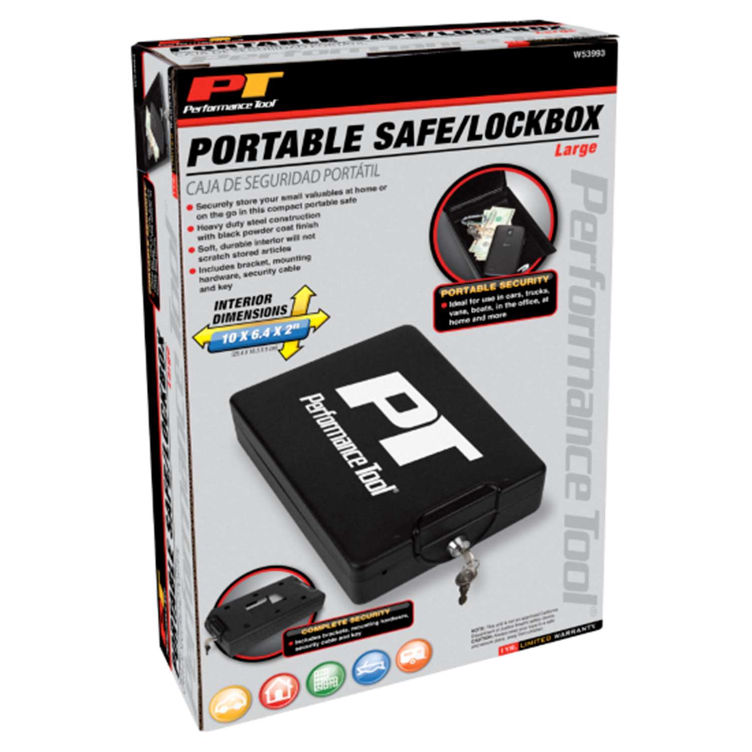 Performance Tool Key Lock Black Personal Safe Ace Hardware