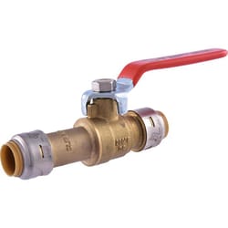 SharkBite 1/2 in. Brass Push Fit Slip Ball Valve Full Port Lever For Potable Water