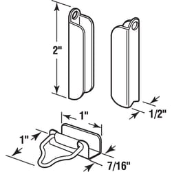 Prime-Line Bronze Aluminum Screen Hanger and Latch 7/16 in. W X 0.9 in. L 2 pk