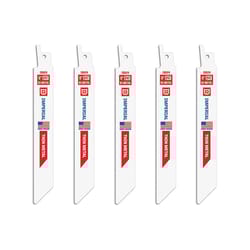 Imperial Blades 6 in. Bi-Metal Reciprocating Saw Blade 24 TPI 5 pk