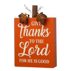 Glitzhome 8.85 in. Pumpkin Signs Fall Decor